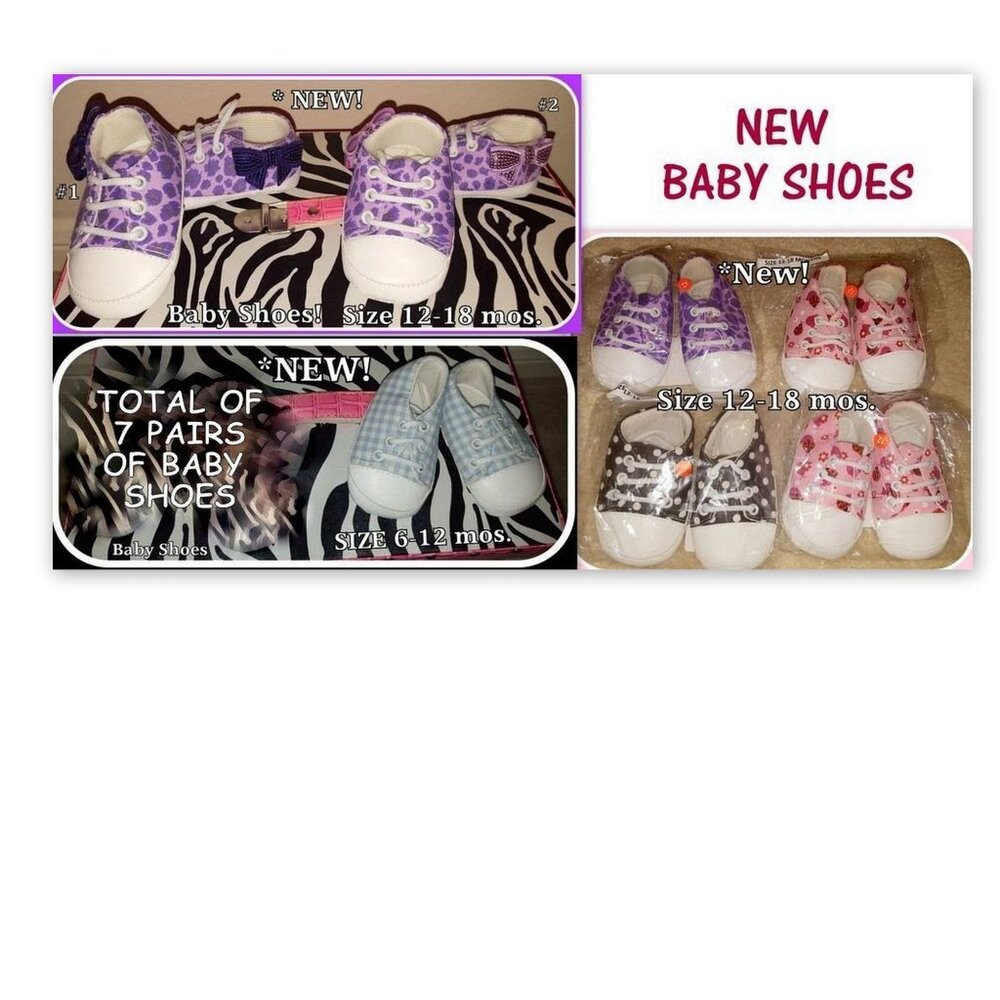 NEW! SOFT SOLE BABY SHOES